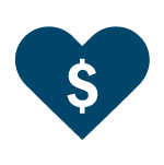 money in heart icon