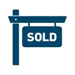 house sold sign icon