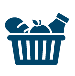 Food bank hamper icon