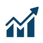 icon of a chart representing market growth