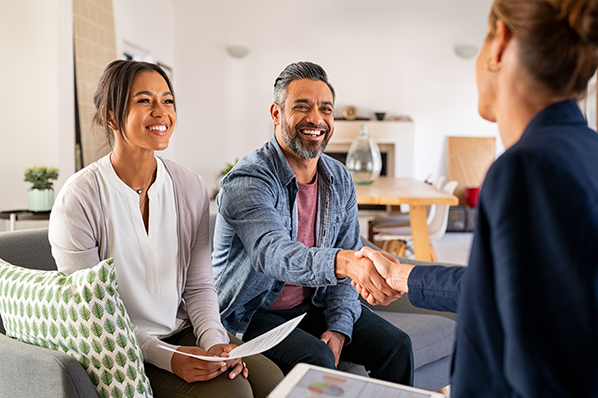 couple meeting with a financial planner